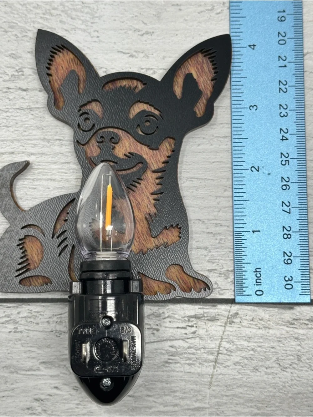Chihuahua Night Light Plug-In‎ Dog Silhouette - Handmade